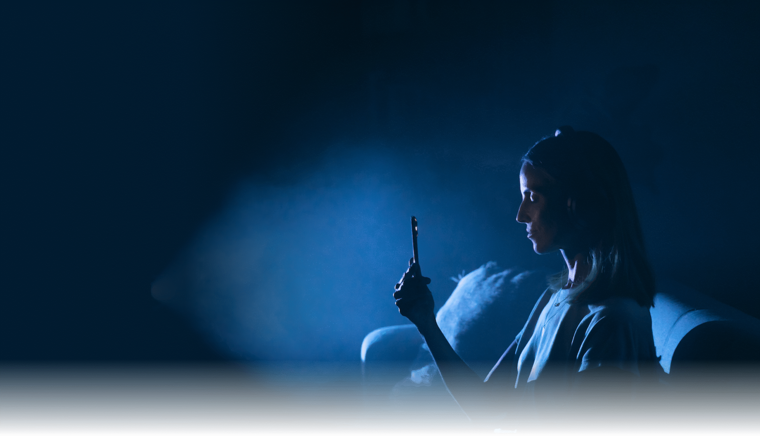 Woman using the Lumenate app