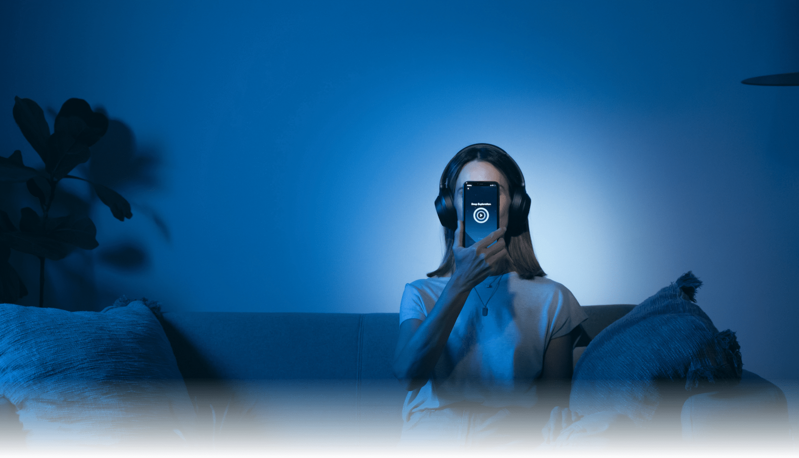 Woman using the Lumenate app